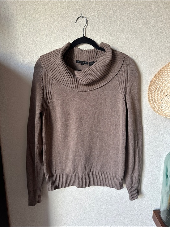 JEANNE PIERRE Sweaters - JEANNE PIERRE 100%cotton  Taupe Cowl Neck Sweater